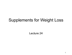 Supplements for Weight Loss Lecture 24 1