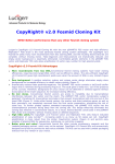 CopyRight® v2.0 Fosmid Cloning Kit