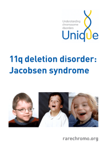 11q deletion disorder Jacobsen syndromeFTNW