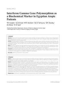 Interferon Gamma Gene Polymorphism as a Biochemical Marker in
