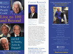 Live to 100 and Beyond - Albert Einstein College of Medicine