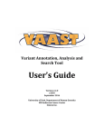 VAAST 2 User`s Guide
