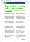 Opportunistic screening for haemochromatosis