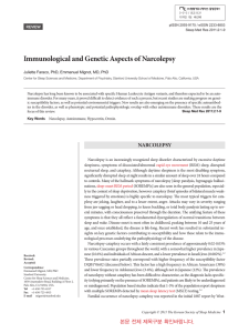 Immunological and Genetic Aspects of Narcolepsy