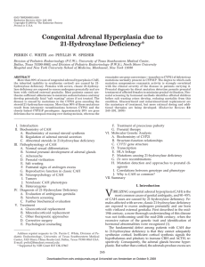 Congenital Adrenal Hyperplasia due to 21-Hydroxylase