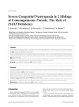 Severe Congenital Neutropenia in 2 Siblings of Consanguineous