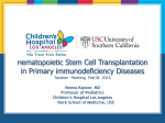Hematopoietic Stem Cell Transplantation in Primary