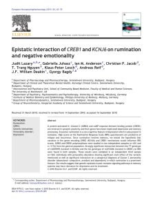 Epistatic interaction of CREB1 and KCNJ6 on rumination and