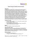 Genetic testing for hereditary haemochromatosis