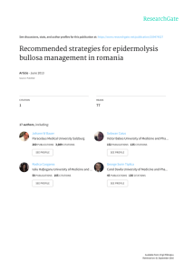 Recommended strategies for epidermolysis bullosa management in