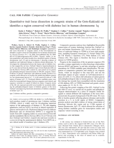 Quantitative trait locus dissection in congenic strains of the Goto