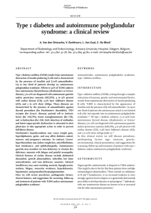 type 1 diabetes and autoimmune polyglandular syndrome: a clinical