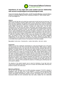 Inheritance of very high oleic acid content and its relationship with