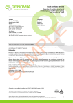 Result certificate #012345 Detection of mutation insertion of