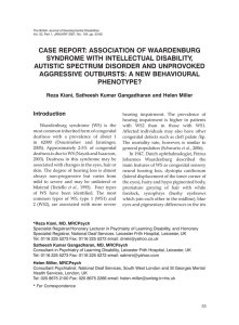 case report: association of waardenburg syndrome with