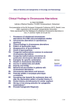 Clinical Findings in Chromosome Aberrations