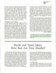 Racist and Sexist Jokes: How Bad Are They (Really)?