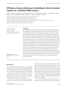 Efficiency of gene silencing in Arabidopsis