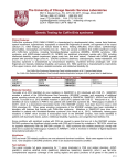 Test Information Sheet - The University of Chicago Genetic Services