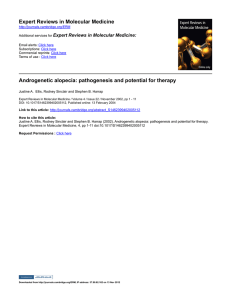 Expert Reviews in Molecular Medicine Androgenetic alopecia