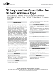 Glutarylcarnitine Quantitation for Glutaric Acidemia Type I