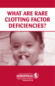 what are rare clotting factor deficiencies?