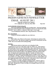 PIGEON GENETICS NEWSLETTER EMAIL AUGUST 2011