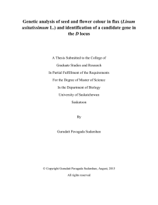 Genetic analysis of seed and flower colour in flax (Linum