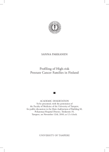 Profiling of High-risk Prostate Cancer Families in Finland SANNA PAKKANEN