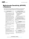 MTHFR 2 Mutations Indications for Ordering Clinical Background