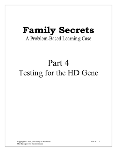 Family Secrets Part 4 - University of Rochester Medical Center