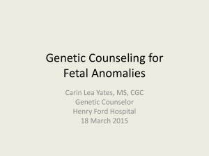 Genetic Counseling - Michigan Sonographers Society
