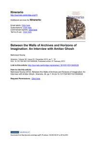 Itinerario Between the Walls of Archives and