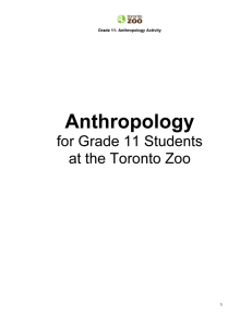 Anthropology - Toronto Zoo