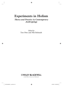 Experiments in Holism: Theory and Practice in
