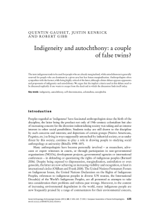 Indigeneity and autochthony: a couple of false twins