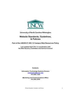 UNCW Web Style Guide - University of North Carolina Wilmington