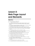5Lesson 5: Web Page Layout and Elements