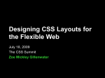 Designing CSS Layouts for the Flexible Web