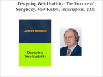 Designing Web Usability: The Practice of