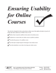 Ensuring usability of online courses