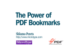 The Power of PDF Bookmarks