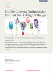 Mobile Content Optimization Content Marketing on the go