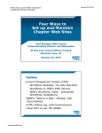 Four Ways to Set up and Maintain Chapter Web Sites