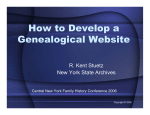 How to Develop a Genealogical Website