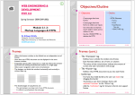 Obj ti /O tli Objectives/Outline