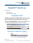 WebFM Manual Finance Company