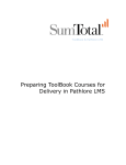 Preparing ToolBook Courses for Delivery in Pathlore LMS
