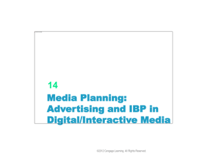 Media Planning: Advertising and IBP in Digital/Interactive Media 14