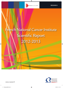 Scientific Report 2012-2013 - Institut National Du Cancer